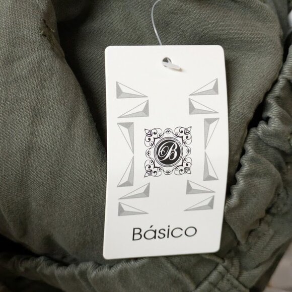 Basico Gray Drawstring-Waist Pocket Denim Shorts with Frayed Hem Edge - XXL - Picture 5 of 8